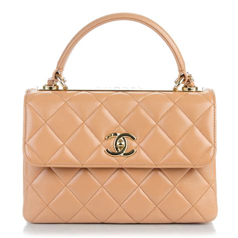 chanel trendy cc flap bag beige